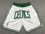 Retro Boston Celtics Basketball Shorts Stitched White