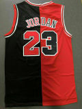 Retro Michael Jordan #23 Chicage Bulls basketball jersey Stitched Black Red