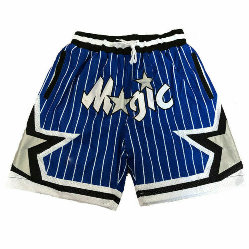 Retro Orlando Magic Basketball Shorts Blue Stitching