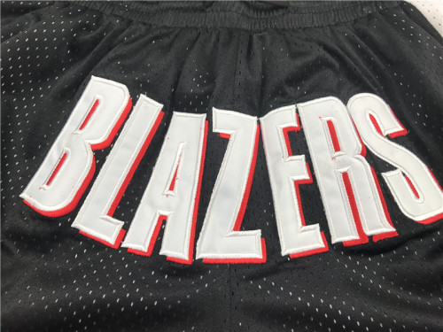 Vintage Portland Trail Blazers Basketball Shorts Stitching Black