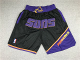 Retro 97 98 Phoenix Suns Basketball Shorts Black Purple Stitching