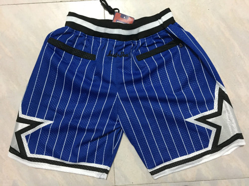 Retro Orlando Magic Basketball Shorts Blue Stitching