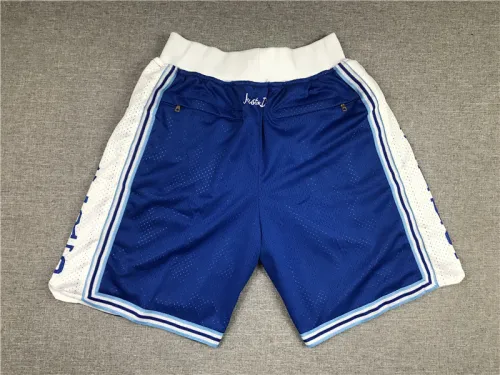 Retro 96 97 Los Angeles Lakers City Edition Gold Label Blue Basketball Shorts