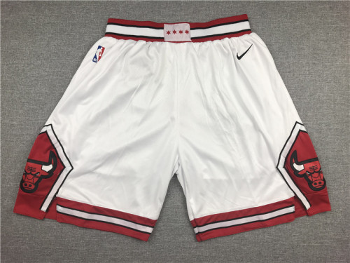 Classic Chicago Bulls Nike Basketball Stitched Shorts White
