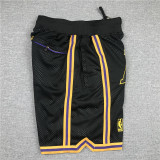 Retro Los Angeles Lakers City Edition Gold Label Black Basketball Shorts