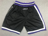 Popular Sacramento Kings Basketball Shorts Stitching Black