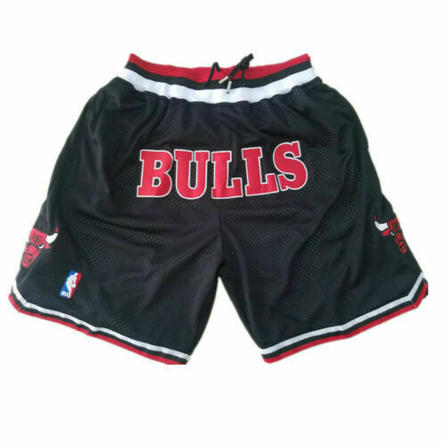 Vintage BULLS Chicago Bulls Basketball Stitched Shorts Black