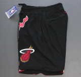 Hot Selling Retro 96 97 Miami Heat Basketball Shorts Gold Label
