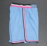 Nike City Edition Miami Heat Basketball Shorts Sky Blue Stitching