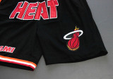 Hot Selling Retro 96 97 Miami Heat Basketball Shorts Gold Label