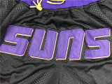 Retro 97 98 Phoenix Suns Basketball Shorts Black Purple Stitching