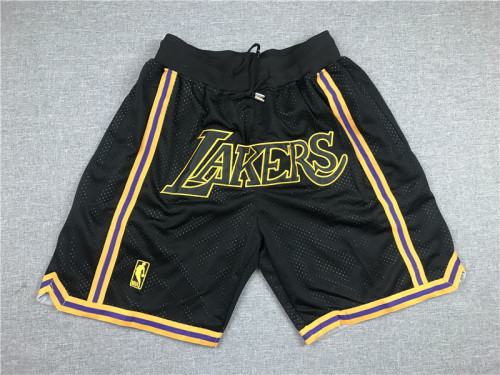 Retro Los Angeles Lakers City Edition Gold Label Black Basketball Shorts