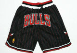 Vintage Chicago Bulls Basketball Stitched Shorts Gold Label Striped BULLS