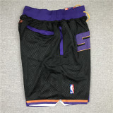 Retro 97 98 Phoenix Suns Basketball Shorts Black Purple Stitching