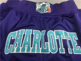 Vintage Charlotte Hornets Basketball Shorts Stitching Dark Blue