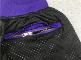 Retro 97 98 Phoenix Suns Basketball Shorts Black Purple Stitching