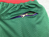 Retro 08 09 Chicago Bulls Basketball Stitched Shorts Green
