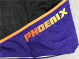 Retro 97 98 Phoenix Suns Basketball Shorts Black Purple Stitching