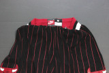 Classic Chicago Bulls Nike Basketball Stitched Shorts with Black Stripes
