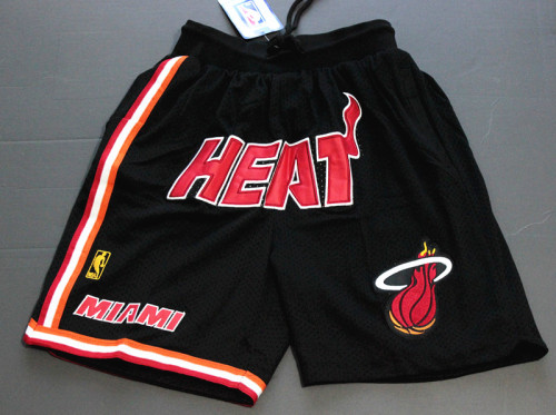 Hot Selling Retro 96 97 Miami Heat Basketball Shorts Gold Label