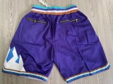 Vintage Gold Label Jazz Basketball Stitched Shorts Purple