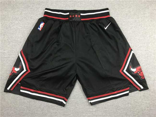 Classic Chicago Bulls Basketball Stitched Shorts Black
