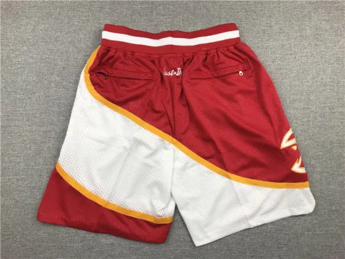 Hot Selling Atlanta Hawks 86 87 Basketball Stitched Shorts Red