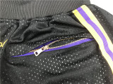Retro Los Angeles Lakers City Edition Gold Label Black Basketball Shorts