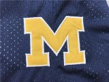 Vintage University of Michigan Wolverines Basketball Shorts Stitching Dark Blue
