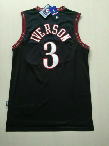 Hot Sale Allen Iverson #3 Philadelphia 76ers Retro Black Basketball Jersey