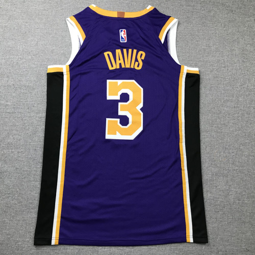 Popular Anthony Davis Los Angeles Lakers Basketball Jersey Purple Stitched City Edition