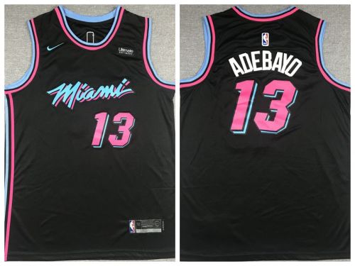 Popular Bam Adebayor Miami Heat City Edition Black Basketball Jersey