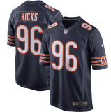Hot Selling Men's Akiem Hicks #96 Navy Blue Chicago Bears American Football Jersey Stitched