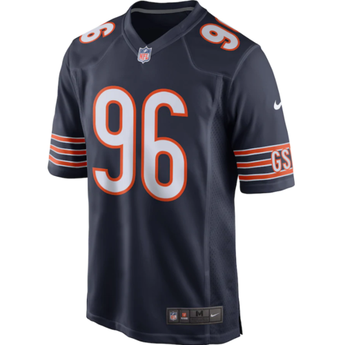 Hot Selling Men's Akiem Hicks #96 Navy Blue Chicago Bears American Football Jersey Stitched