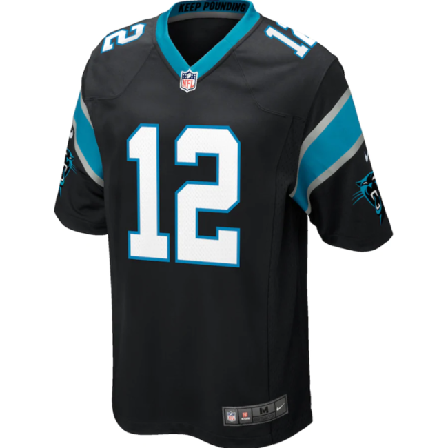 Hot Selling Men's DJ Moore #12 Carolina Panthers American Football Jersey Stitched Black