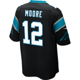 Hot Selling Men's DJ Moore #12 Carolina Panthers American Football Jersey Stitched Black