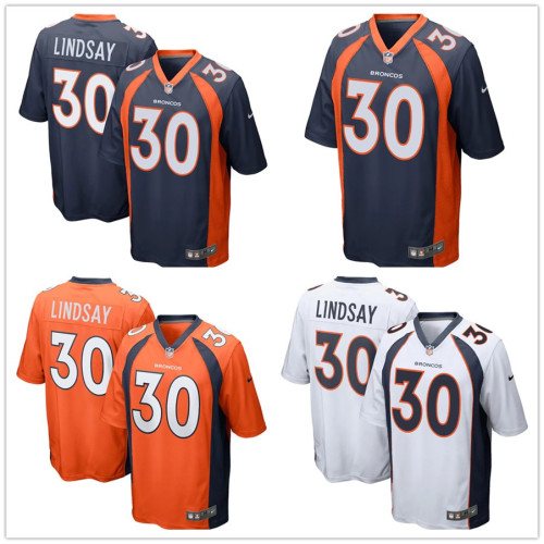 Popular Men's Phillip Lindsay #30 Denver Broncos American Football Jersey Stitched