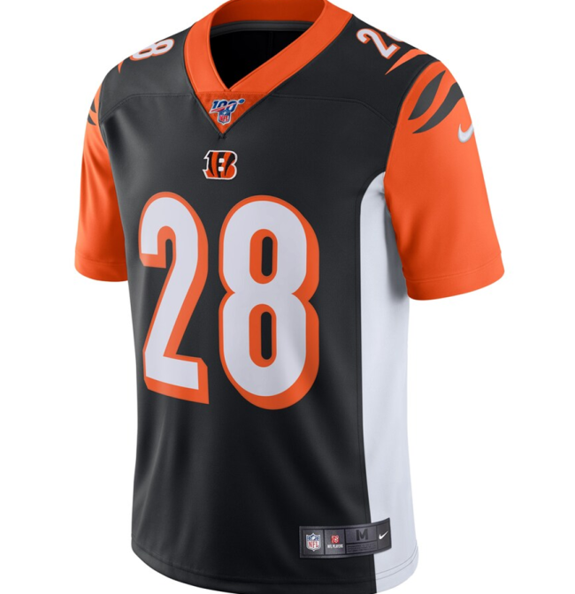 Popular Men's Joe Mixon #28 Chicago Bears American Football Jersey Stitched Black 