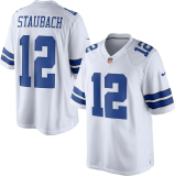 Popular Men's Roger Staubach #12 White Dallas Cowboys American Football Jersey Stitched