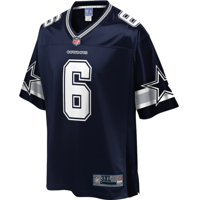 Popular Men's Chris Jones #6 Navy Blue Dallas Cowboys American Football Jersey Stitched