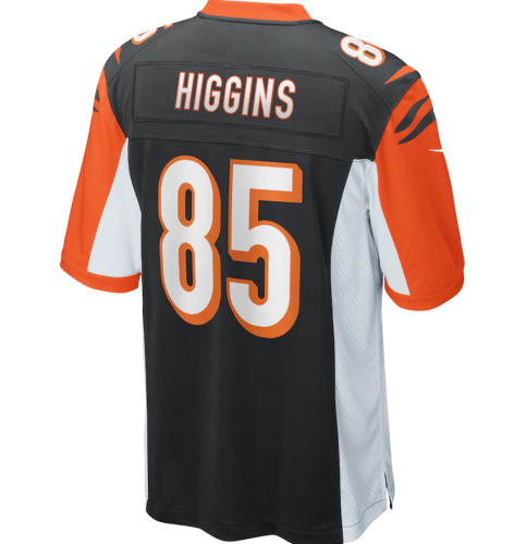 Popular Men's Tee Higgins #85 Black Chicago Bears American Football Jersey Stitched Black 