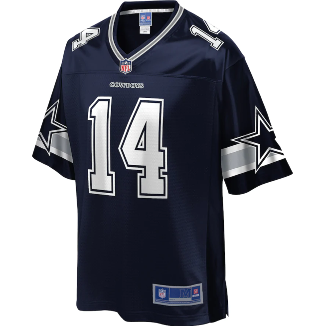 Popular Men's Andy Dalton #14 Navy Blue Dallas Cowboys American Football Jersey Stitched