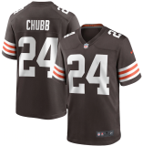 Popular Men's Nick Chubb #24 Cleveland Browns American Football Jersey Stitched 