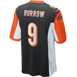Popular Men's Joe Burrow #9 Chicago Bears American Football Jersey Stitched Black 