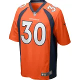 Popular Men's Phillip Lindsay #30 Denver Broncos American Football Jersey Stitched