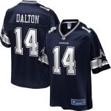 Popular Men's Andy Dalton #14 Navy Blue Dallas Cowboys American Football Jersey Stitched