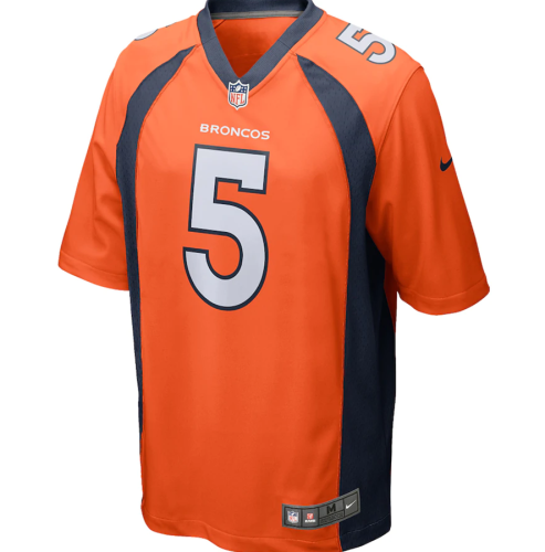 Popular Men's Joe Flacco #5 Orange Denver Broncos American Football Jersey Stitched