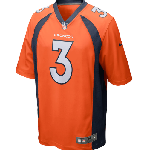 Popular Men's Drew Lock #3 Orange Denver Broncos American Football Jersey Stitched