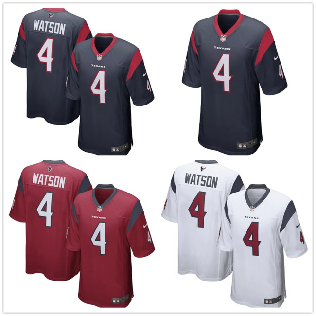 Hot Sale Men's Deshaun Watson #4 Houston Texans American Football Jersey Stitched