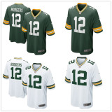 Popular Men's Aaron Rodgers #12 Green Bay Packers American Football Jersey Stitched